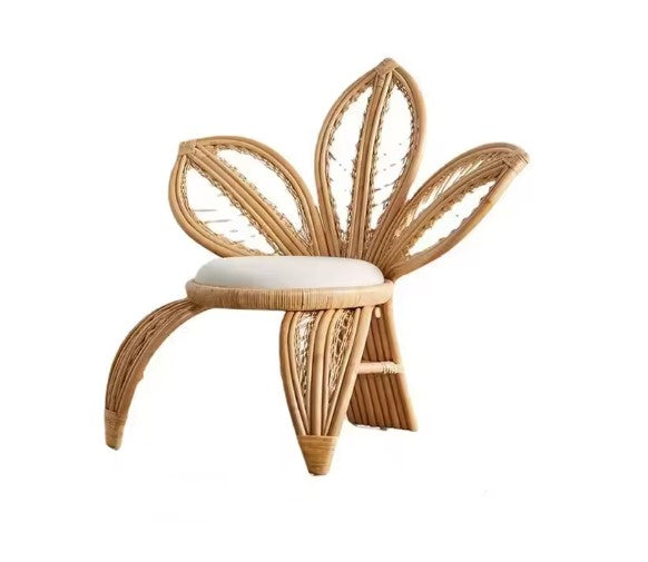 Fauteuil en rotin fleur