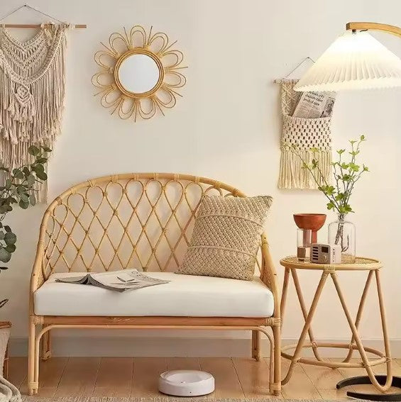 Fauteuil en rotin bohème