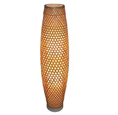 Lampadaire rotin style vase