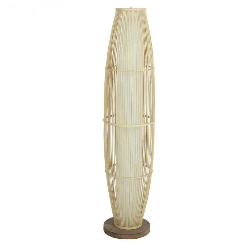 lampadaire rotin cylindre