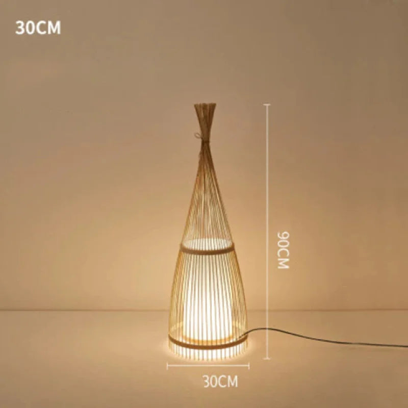 Lampadaire en Rotin Salon | LUMISPHÈRE