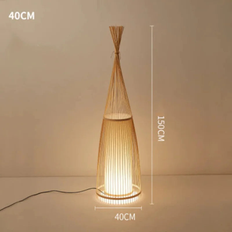 Lampadaire en Rotin Salon | LUMISPHÈRE