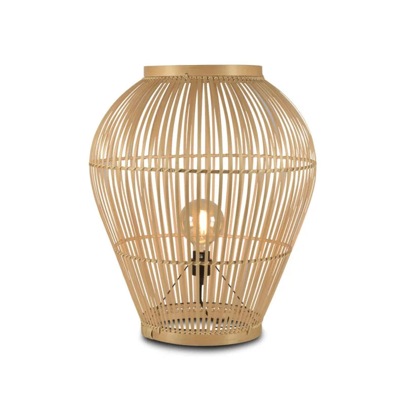 lampadaire rotin bambou