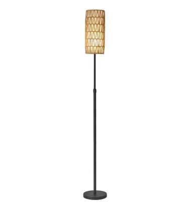 Lampadaire rotin vintage