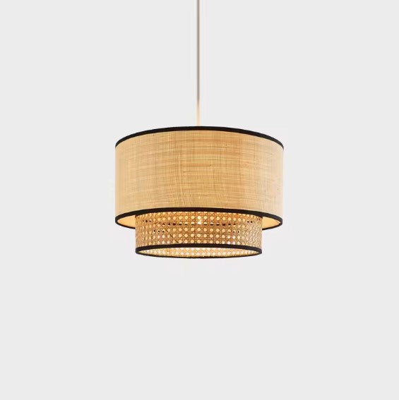 Suspension rotin élégant