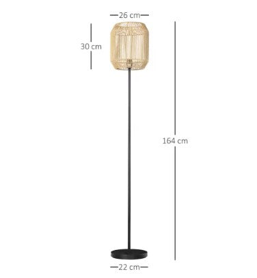 Lampadaire en rotin pour salon