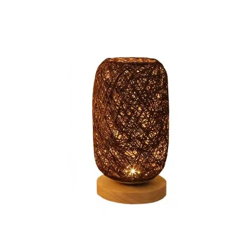 Lampe en rotin veilleuse