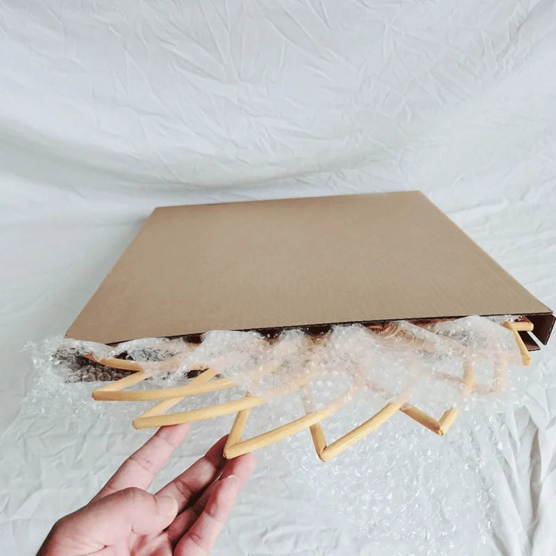 Miroir à Suspendre en Rotin Rose