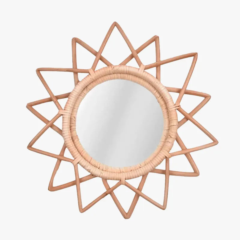 miroir rotin etoile pas cher