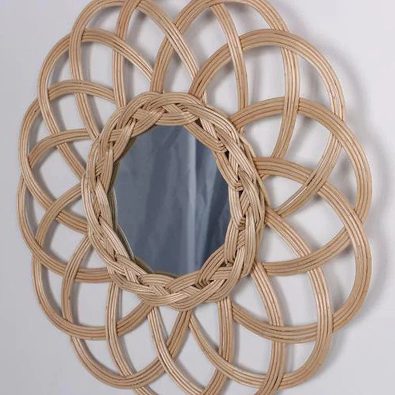 Miroir en Rotin Rosace Éternelle