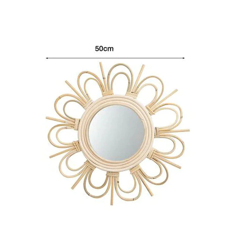 Miroir en Rotin Soleil
