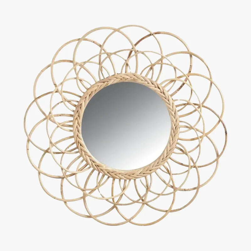 Miroir Rotin Fleur | HARMONIE