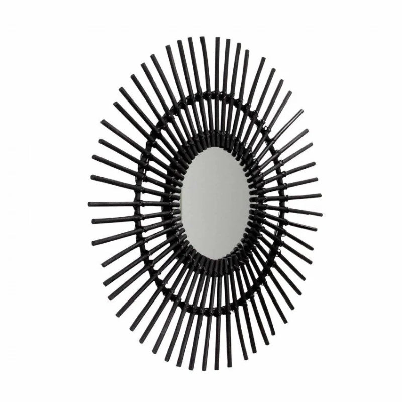 Miroir Rotin Noir | AURA