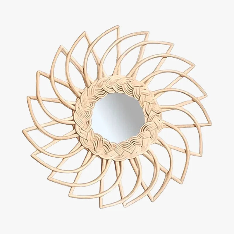 Miroir Rotin Soleil Pointu | LUMINA