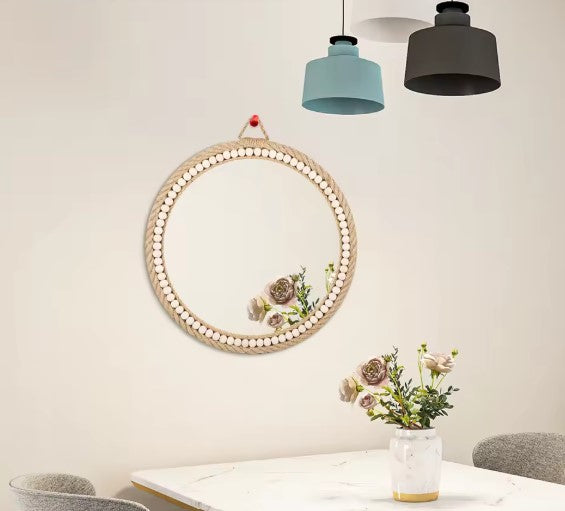 Miroir en rotin boho