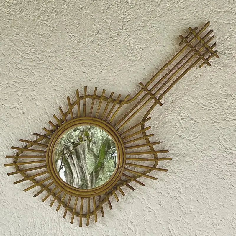 Miroir Rotin Guitare | MÉLODIE