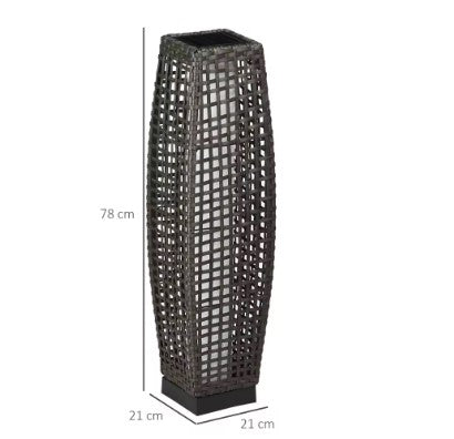 Lampadaire rotin pour jardin