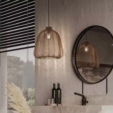 Suspension Rotin Lanterne