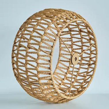 Suspension rustique en corde de rotin