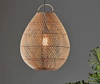 Suspension rotin rétro