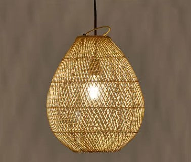 Suspension rotin rétro