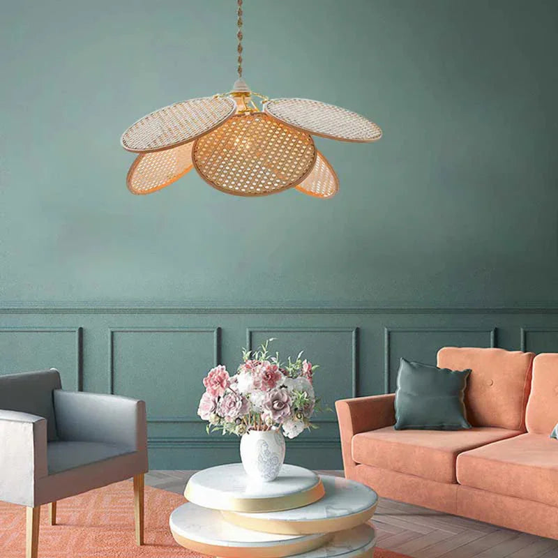 Suspension Cannage Pétales | LUMIÈRE D'OR