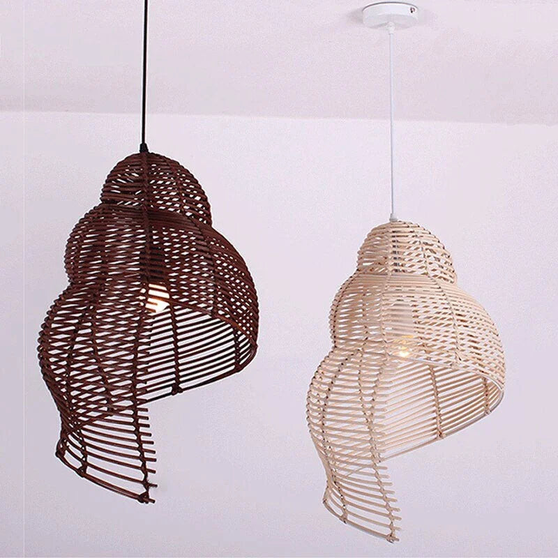 suspension rotin design noir