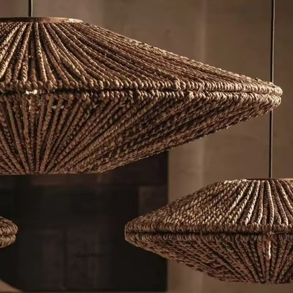 Suspension rotin style ovni