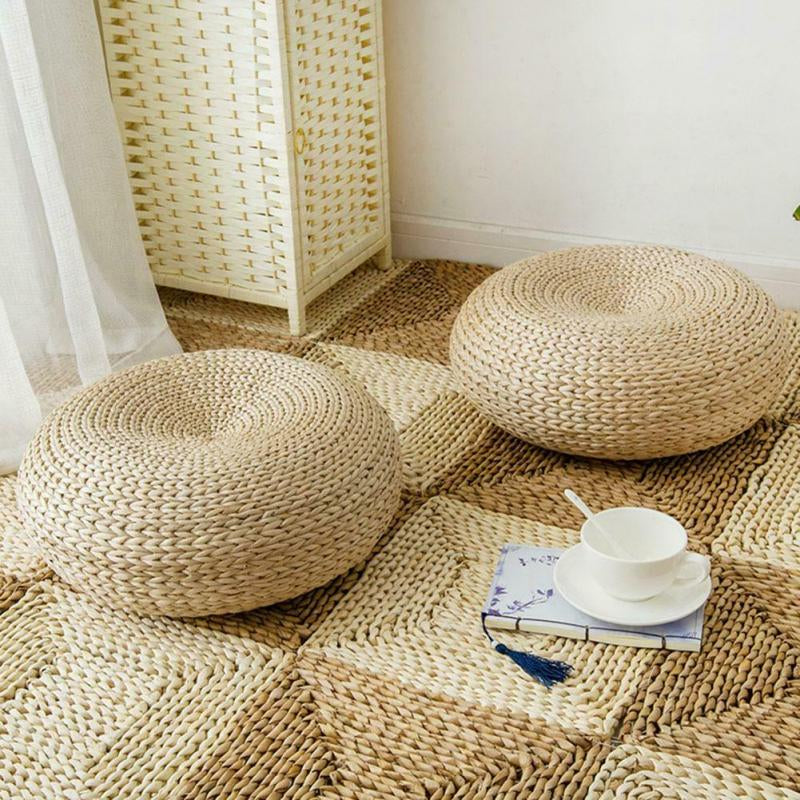 Pouf en Rotin Design Rond | CÉLESTE