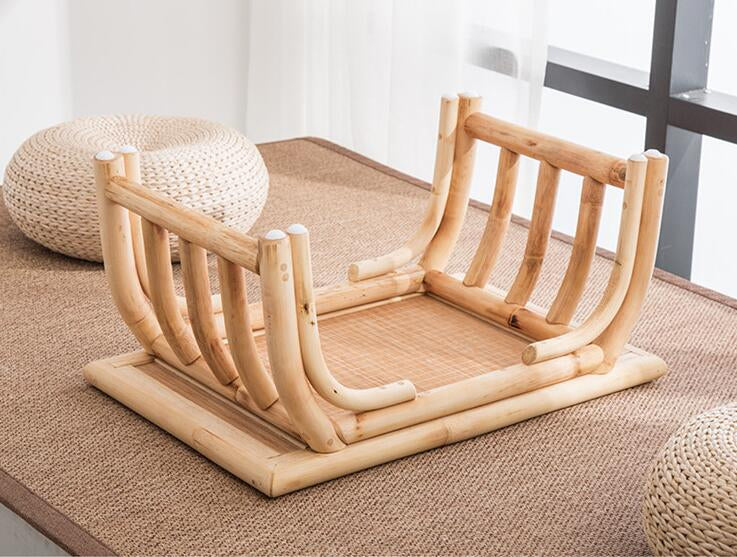 table passe fabriqué main bambou