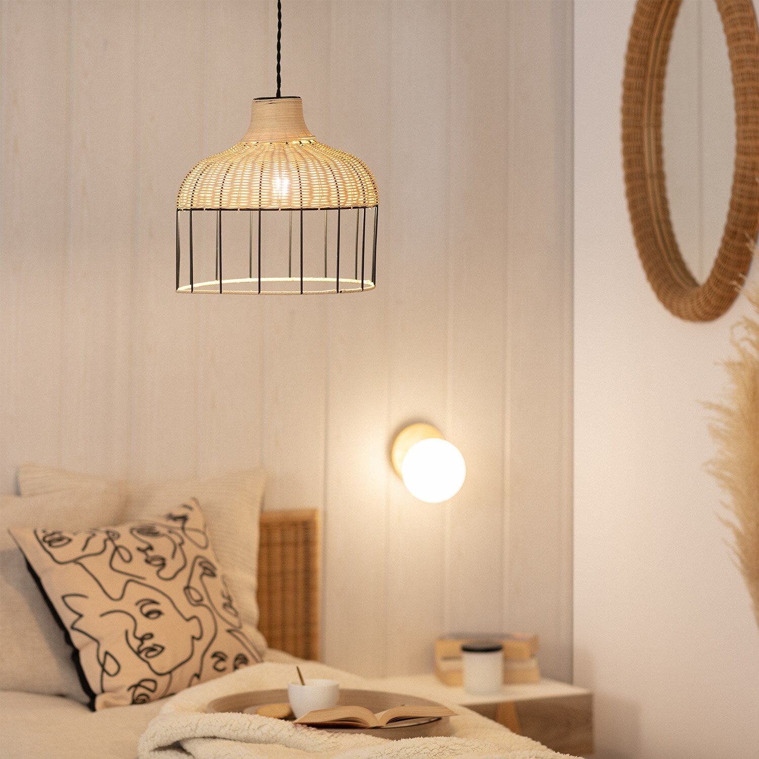 Suspension Osier & Métal