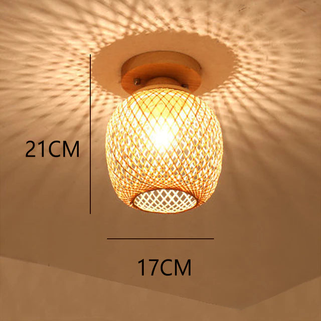 Petit Plafonnier Rotin | NALA