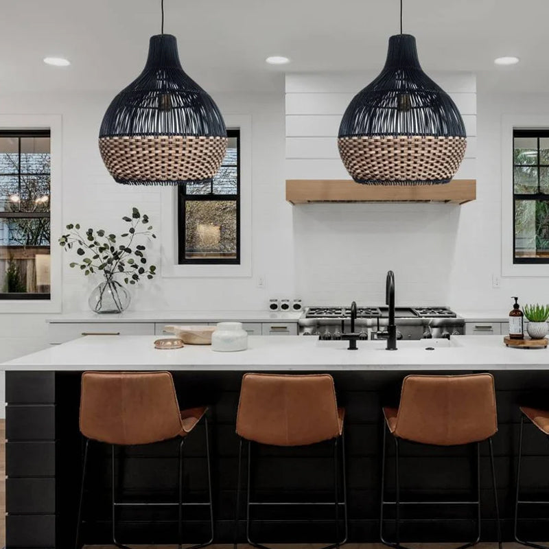 Suspension Osier Noir | ONDINE