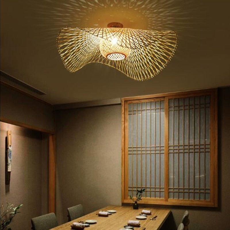 Plafonnier Rotin Salon | ONDÉA