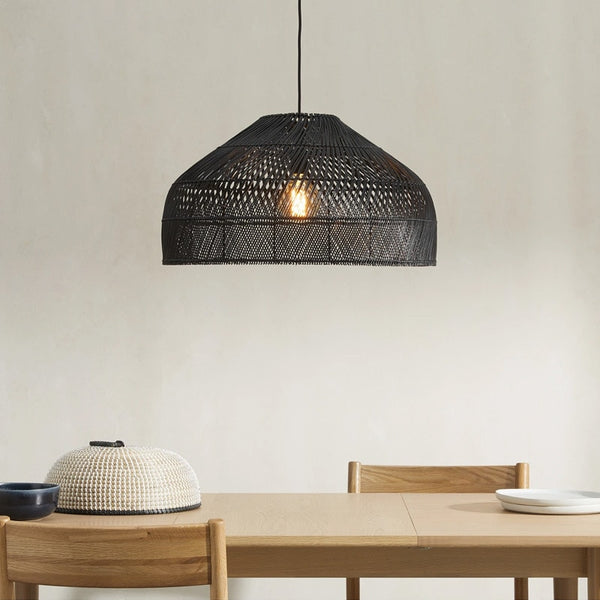 Suspension en Rotin Noir | NEILLA