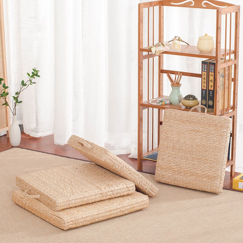 Pouf en Rotin Carré | DUOLUXE