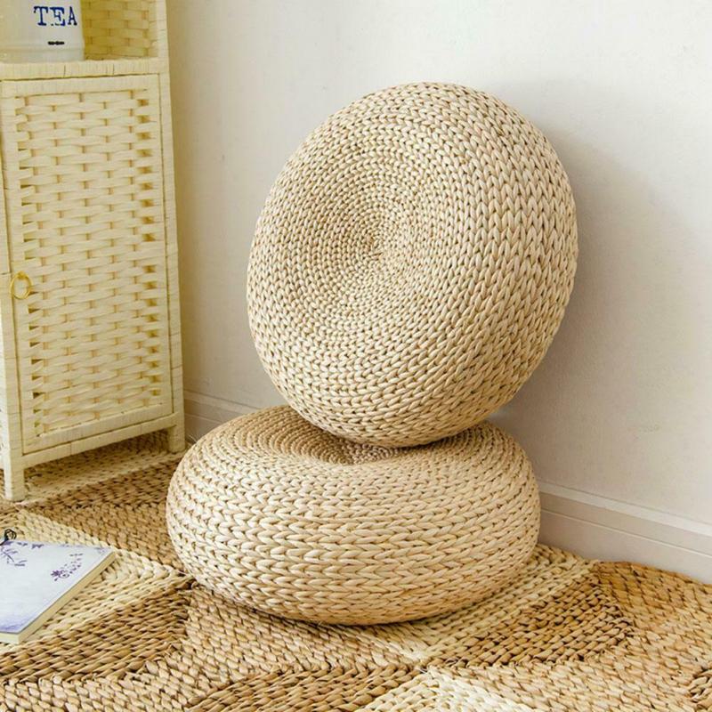 Pouf en Rotin Design Rond | CÉLESTE