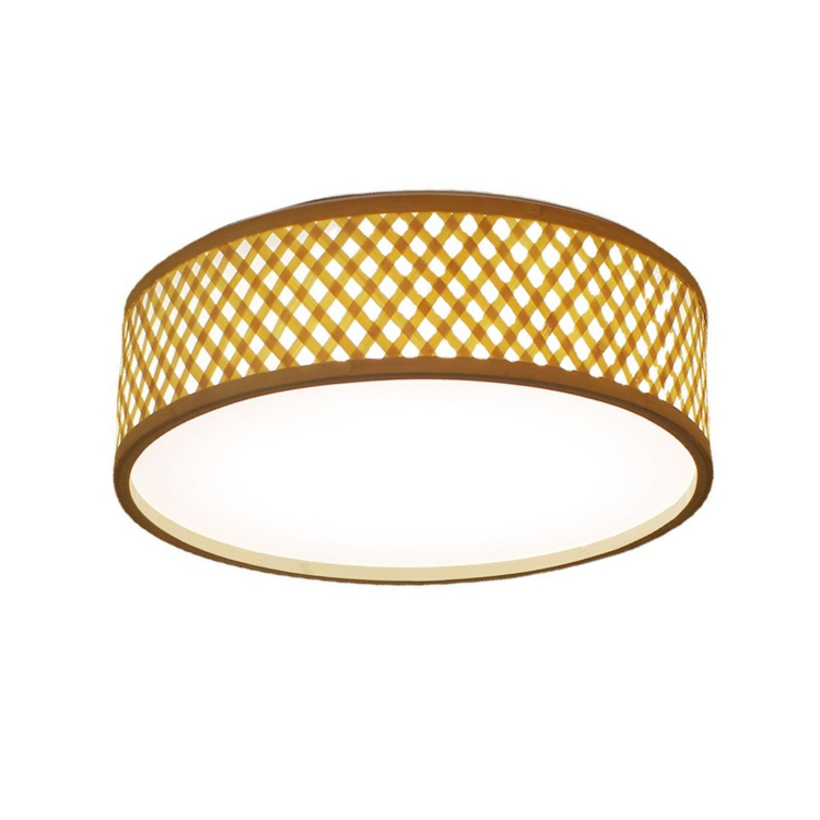 Plafonnier rotin LED