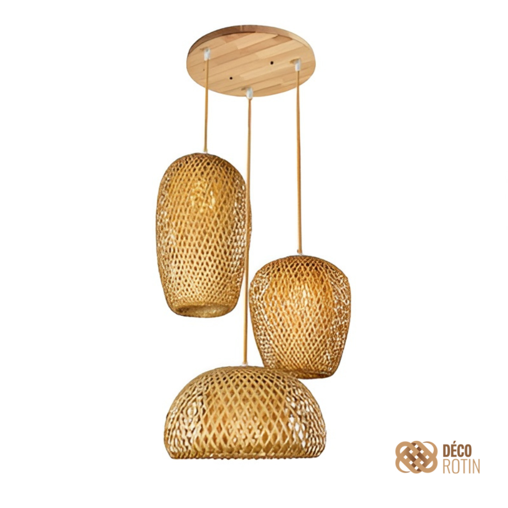 Suspension Bambou Triple