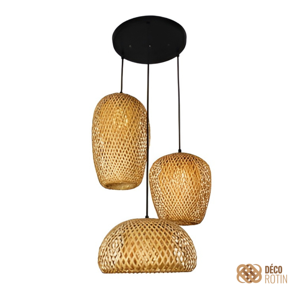 Suspension Bambou Triple