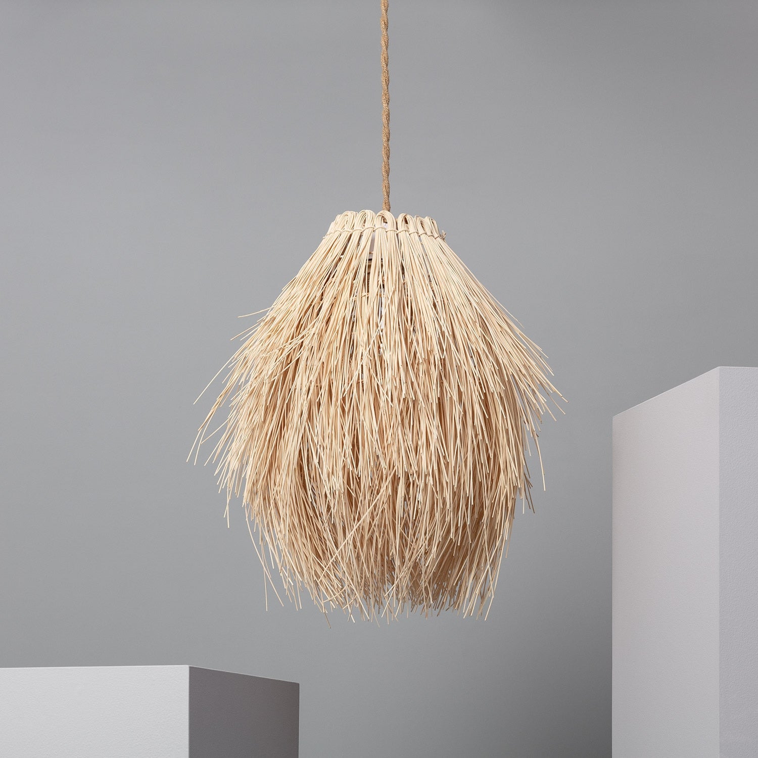 Suspension Paille Rotin