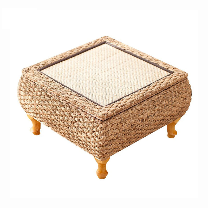 table basse coffre rotin