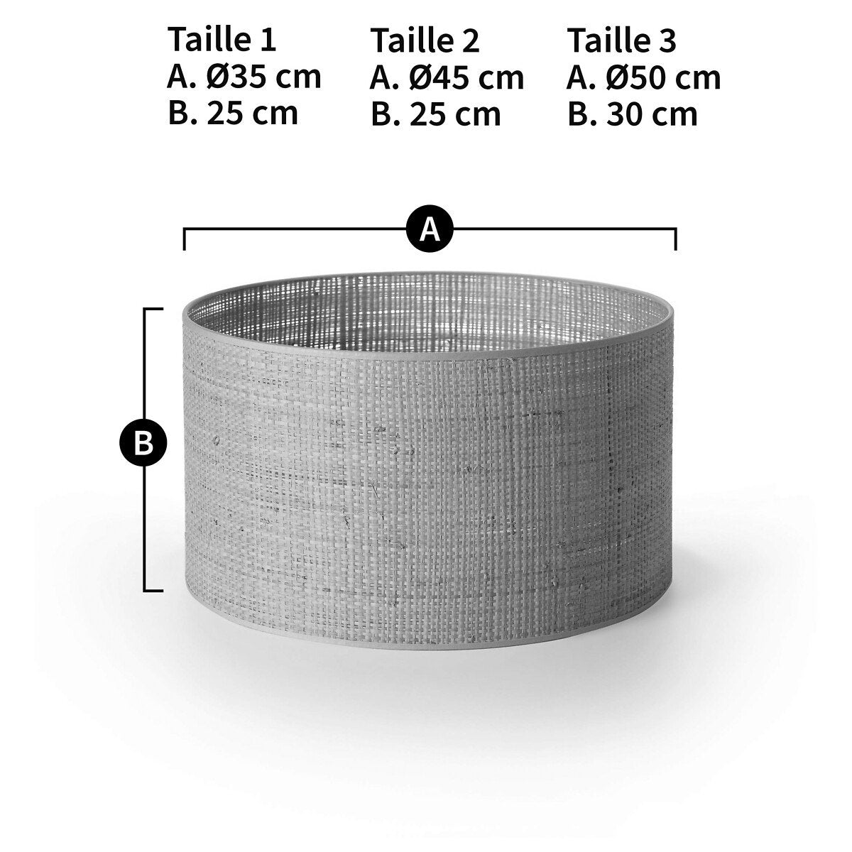 Abat-jour Rotin Cylindrique | WOMBAT