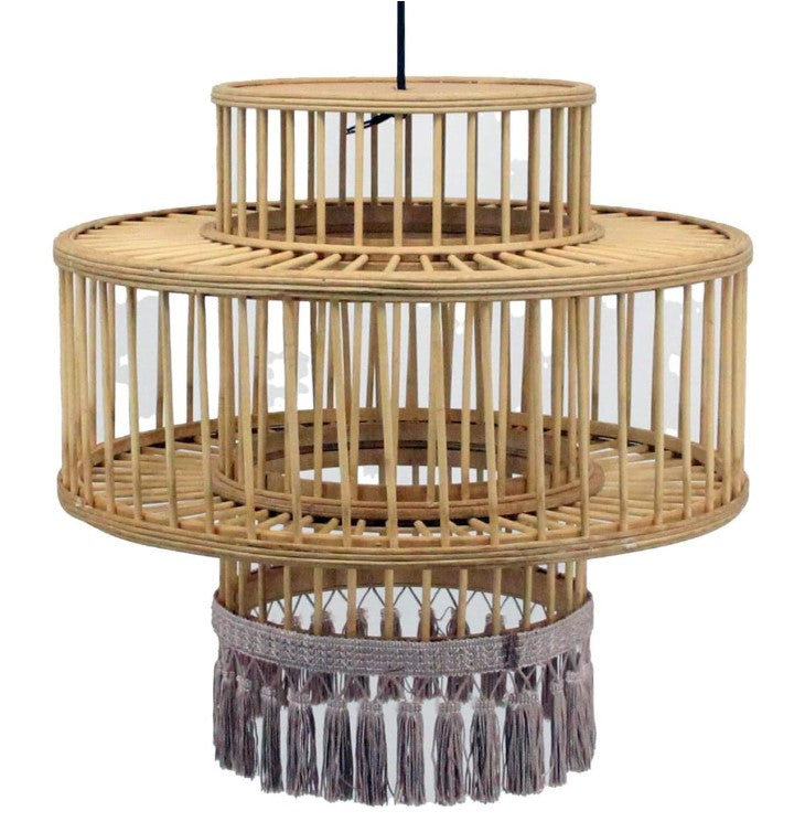 Suspension rotin à étage