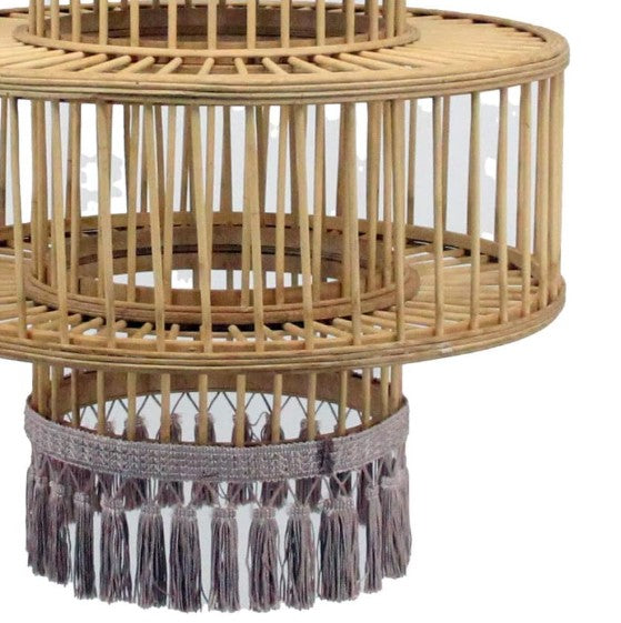 Suspension rotin à étage