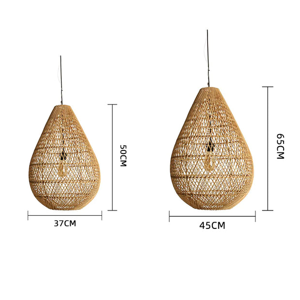 Suspension Lanterne Rotin | GOUTTE D'AMBRE