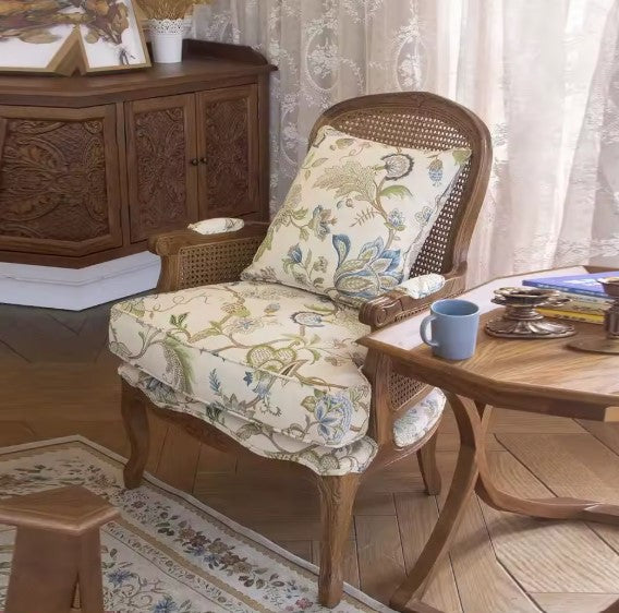 Fauteuil en rotin vintage