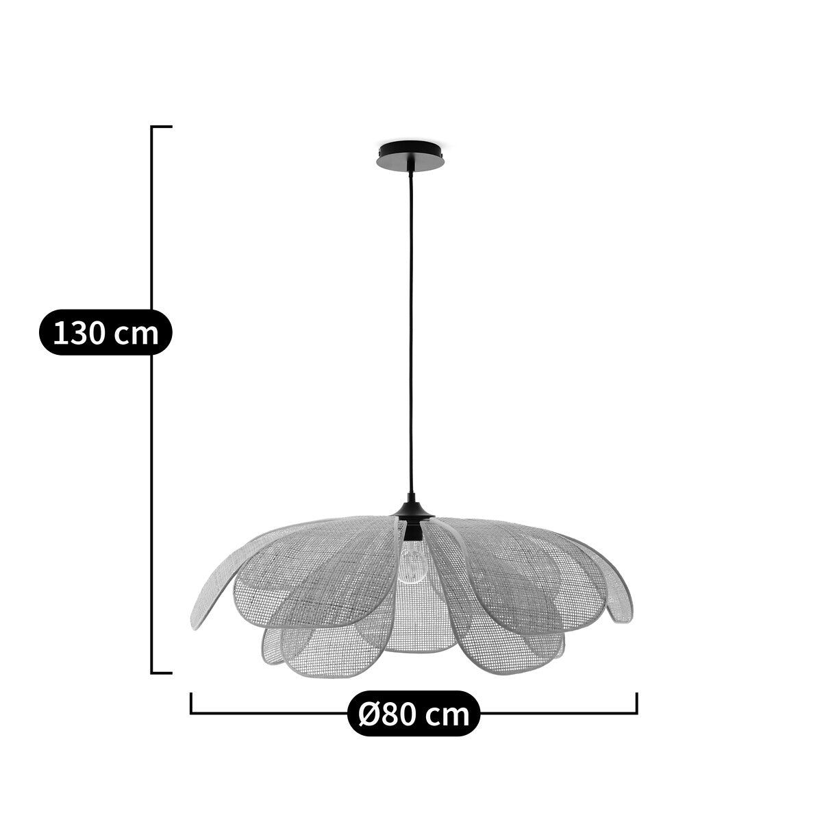 Suspension Rotin Fleur | LOLA