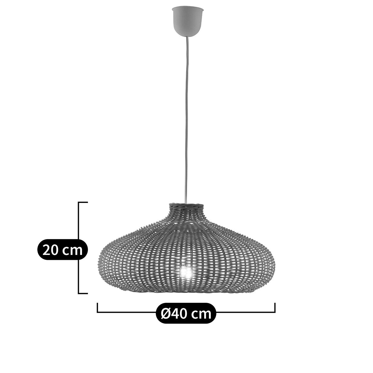 Suspension en Rotin Ø40 cm | ISAO