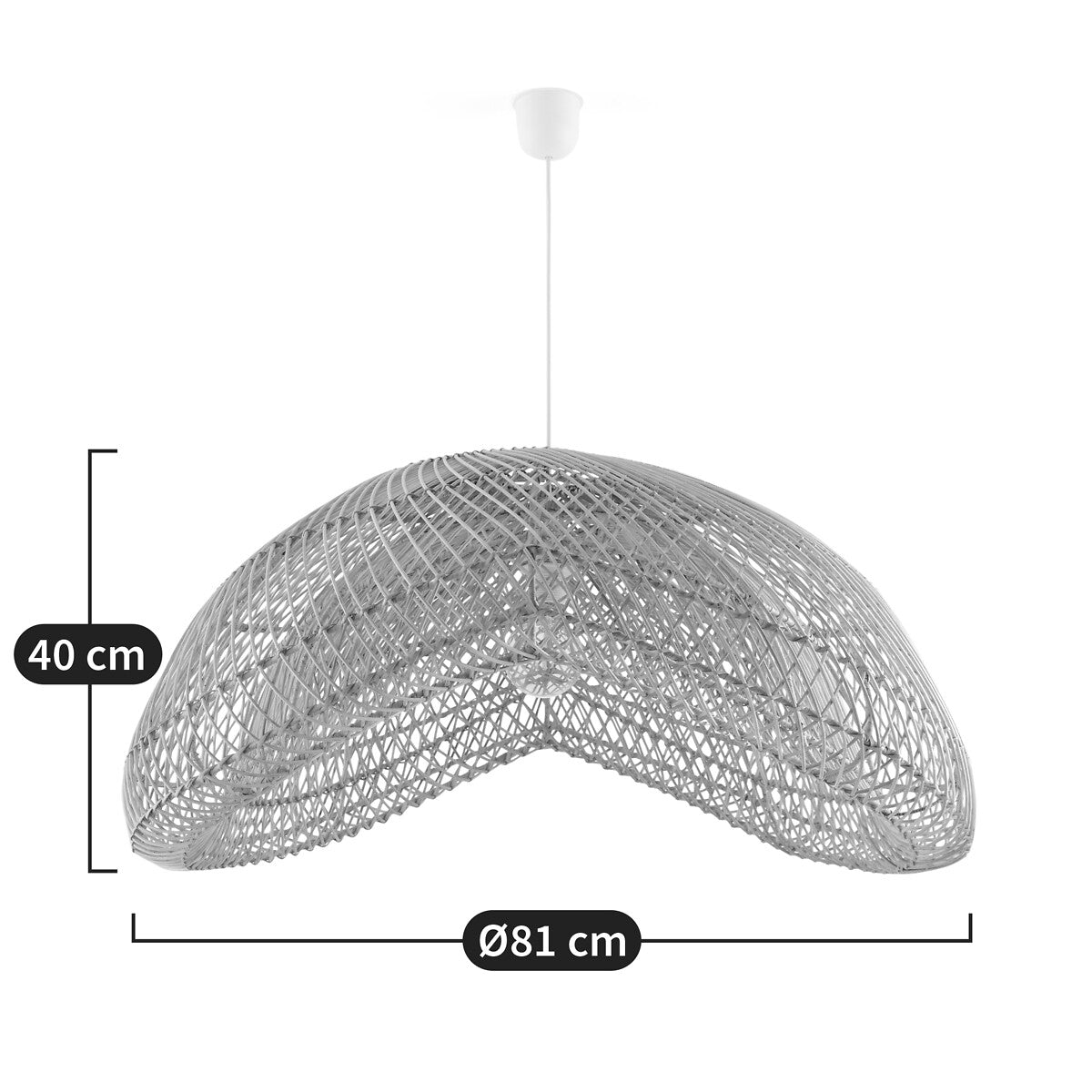 Suspension en Rotin Ø80 cm | KIRANA